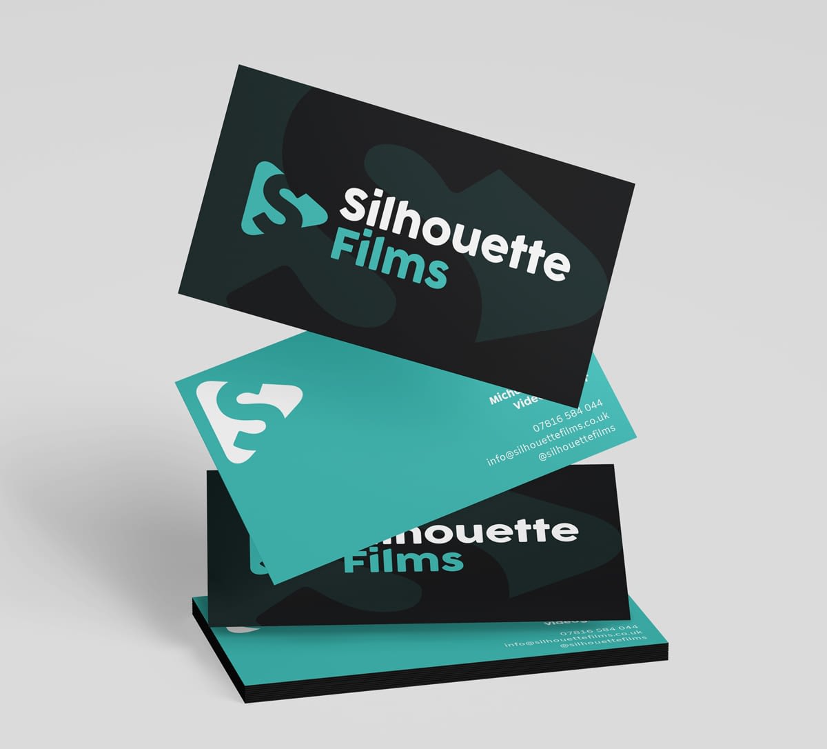 silhouette films Business Card Mockup