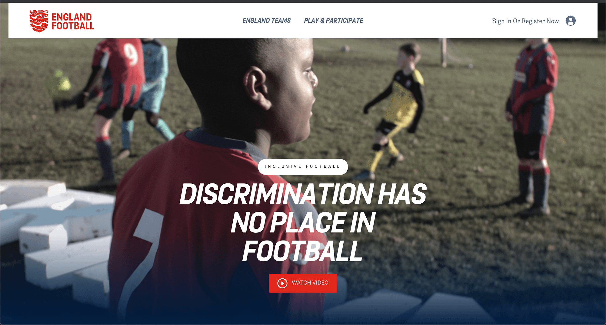 england football new website anti discrimination