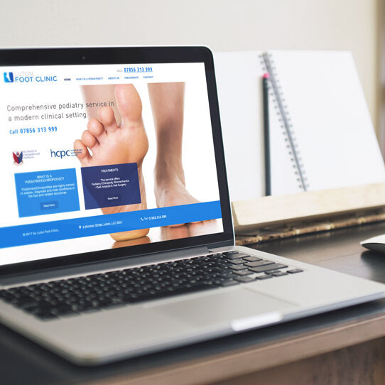luton foot clinic responsive web design hertfordshire uai