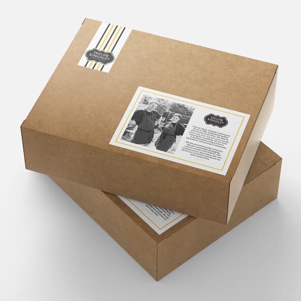 taylor kingsley catering food box packaging stacked mockup optimised uai