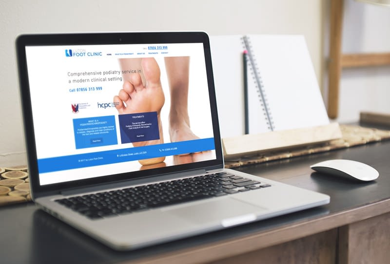 luton foot clinic responsive web design hertfordshire