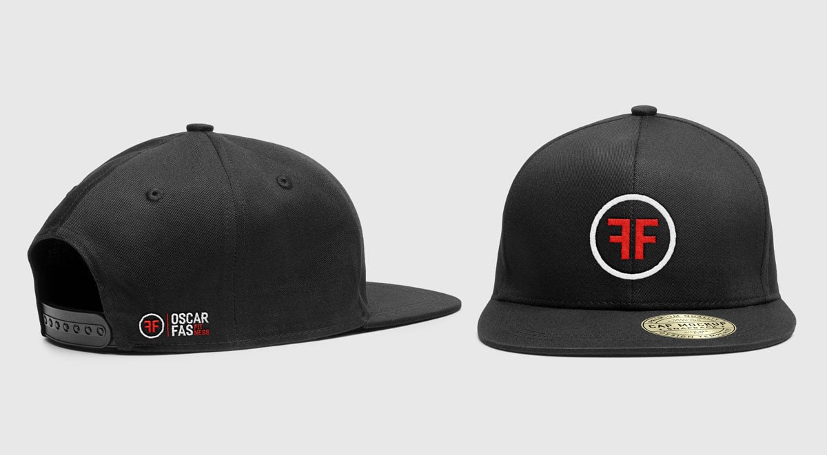OSCAR FAS FITNESS PERSONAL TRAINER LOGO ON CAP MOCKUP