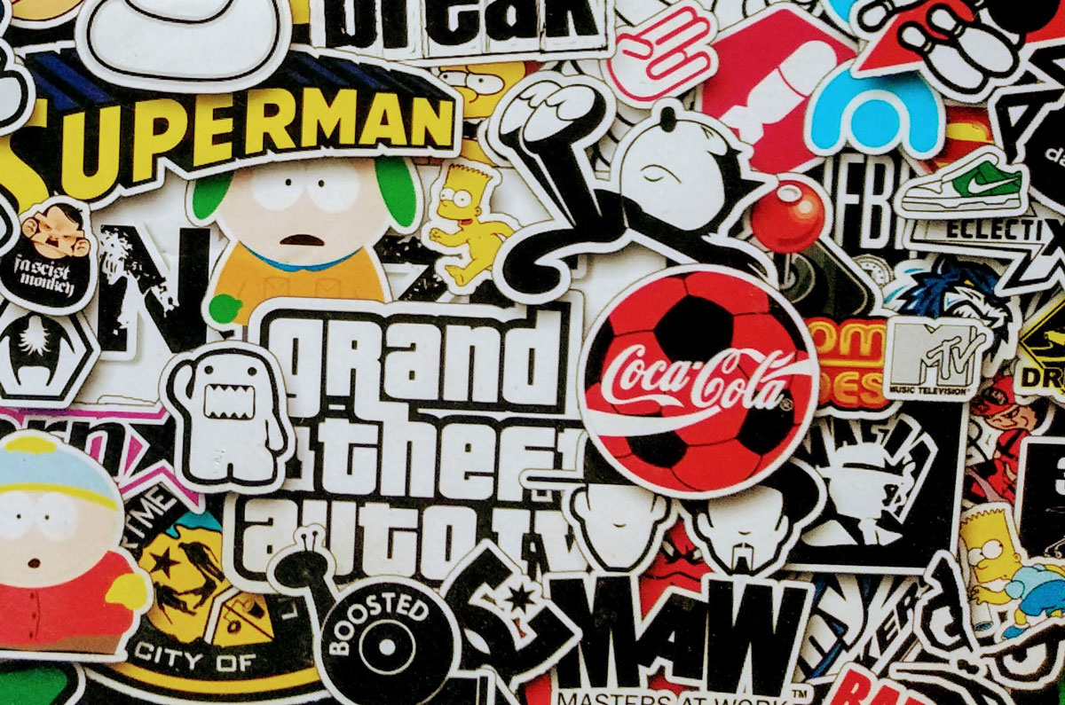 logo sticker wall example what is a logo blog