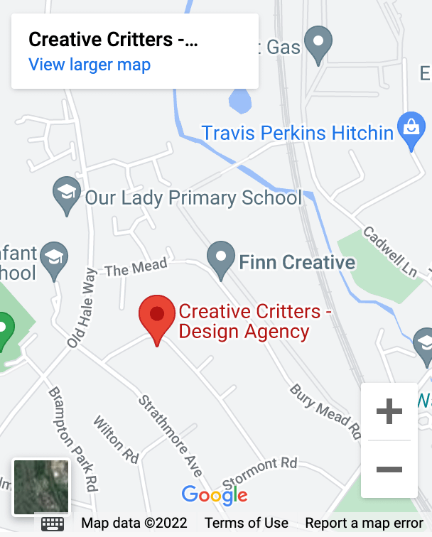 Google Maps Creative Critters Design Agency